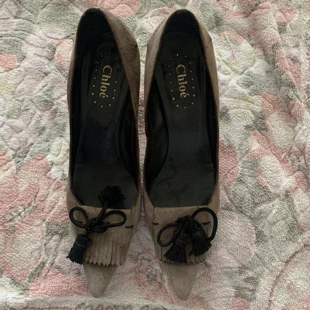 Chloe bow tie pumps